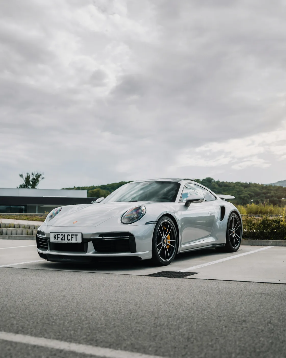 White Porsche photographed outdoors